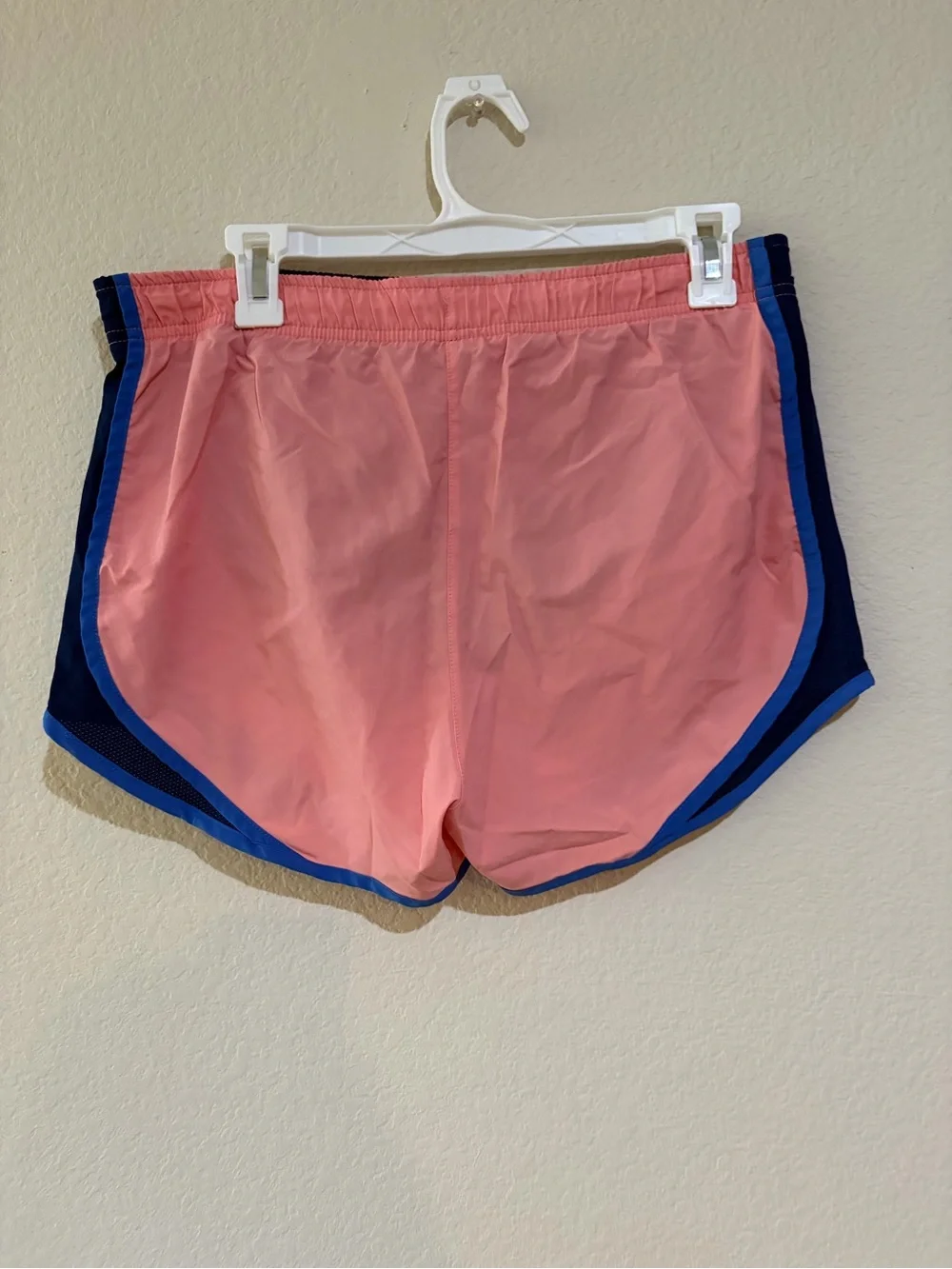 Nike Girls XL Dri-FIT Tempo Running Shorts Pink Coral Blue Athletic Lined